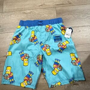 BUNDLE SET OF 2 Blue Bart Simpson and NASA Swim Shorts NWT
